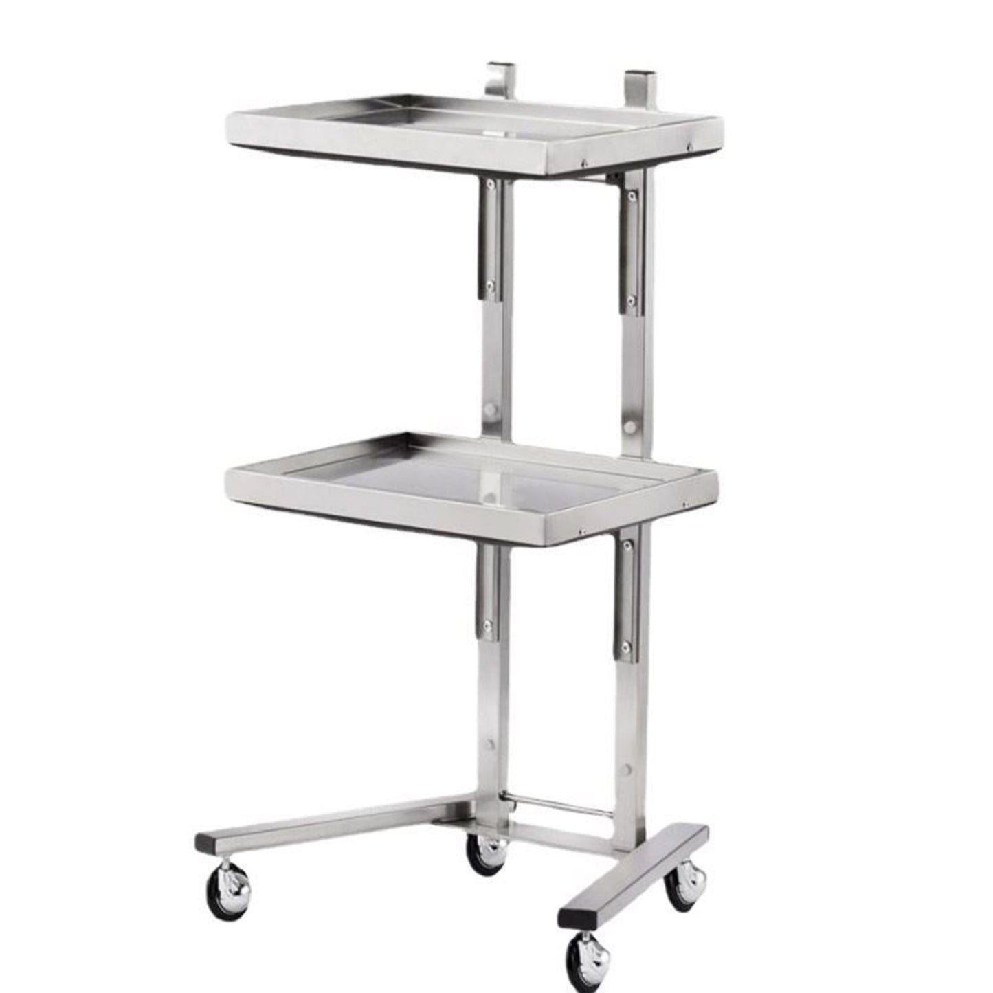 Health & Beauty 2 Tier Beauty Salon SPA Rolling Cart with Double Storage Tray Stainless Steel