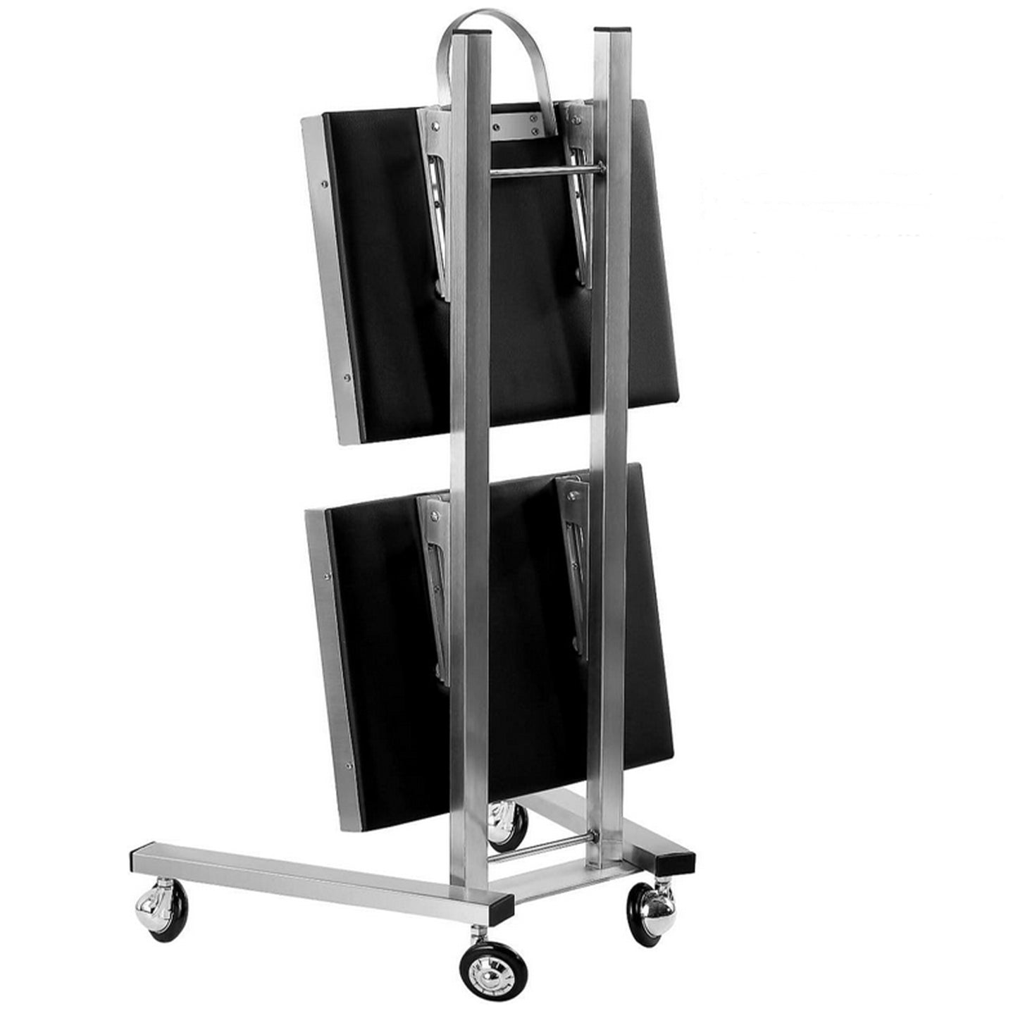 Health & Beauty 2 Tier Beauty Salon SPA Rolling Cart with Double Storage Tray Stainless Steel