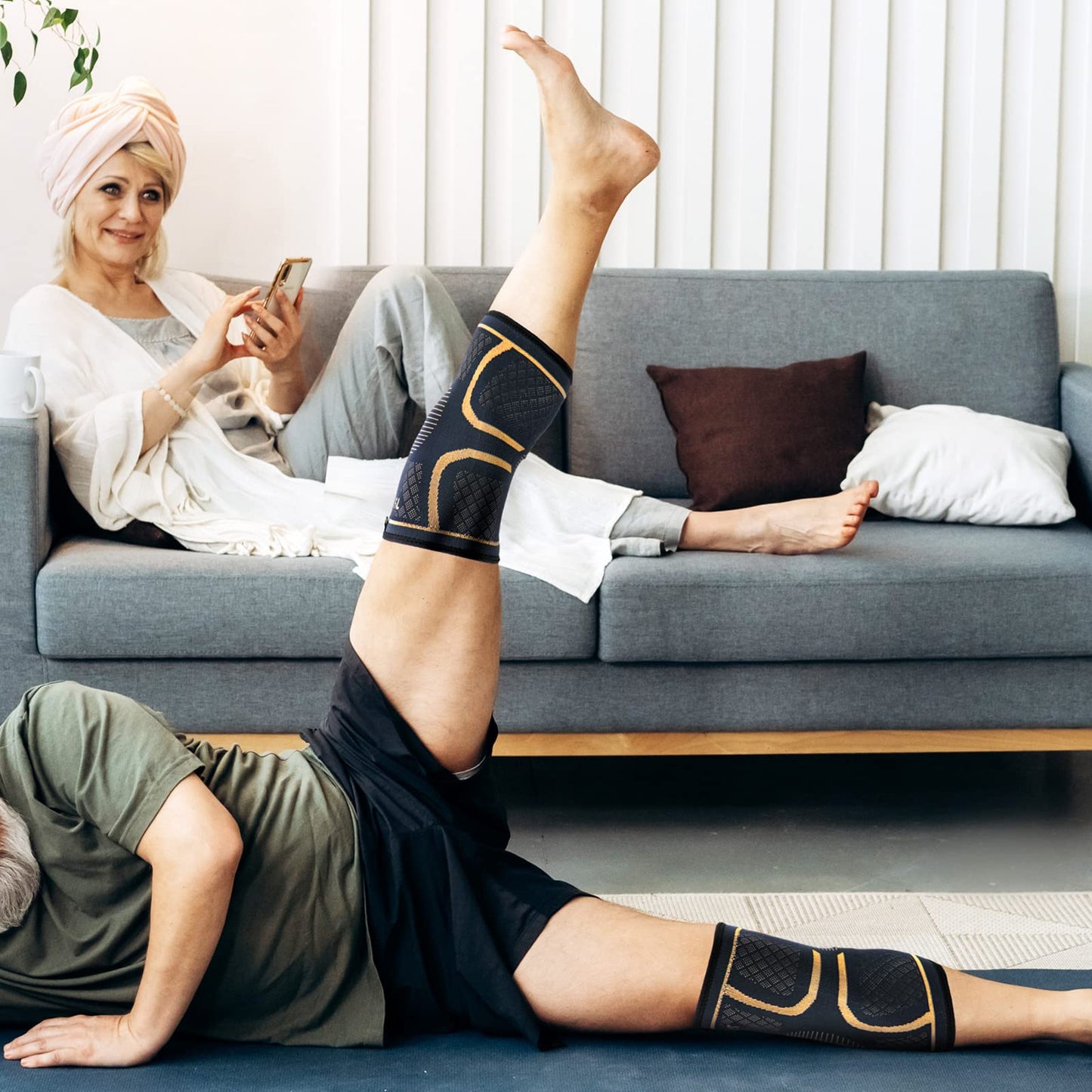 Health & Beauty COPPER 1 pair Knee Braces for Knee Pain, Knee Compression Sleeve for Men and Women, Knee Support for Meniscus Tear, Running, Arthritis, Joint Pain Relief(Support for TEMU self-pickup order shipping)