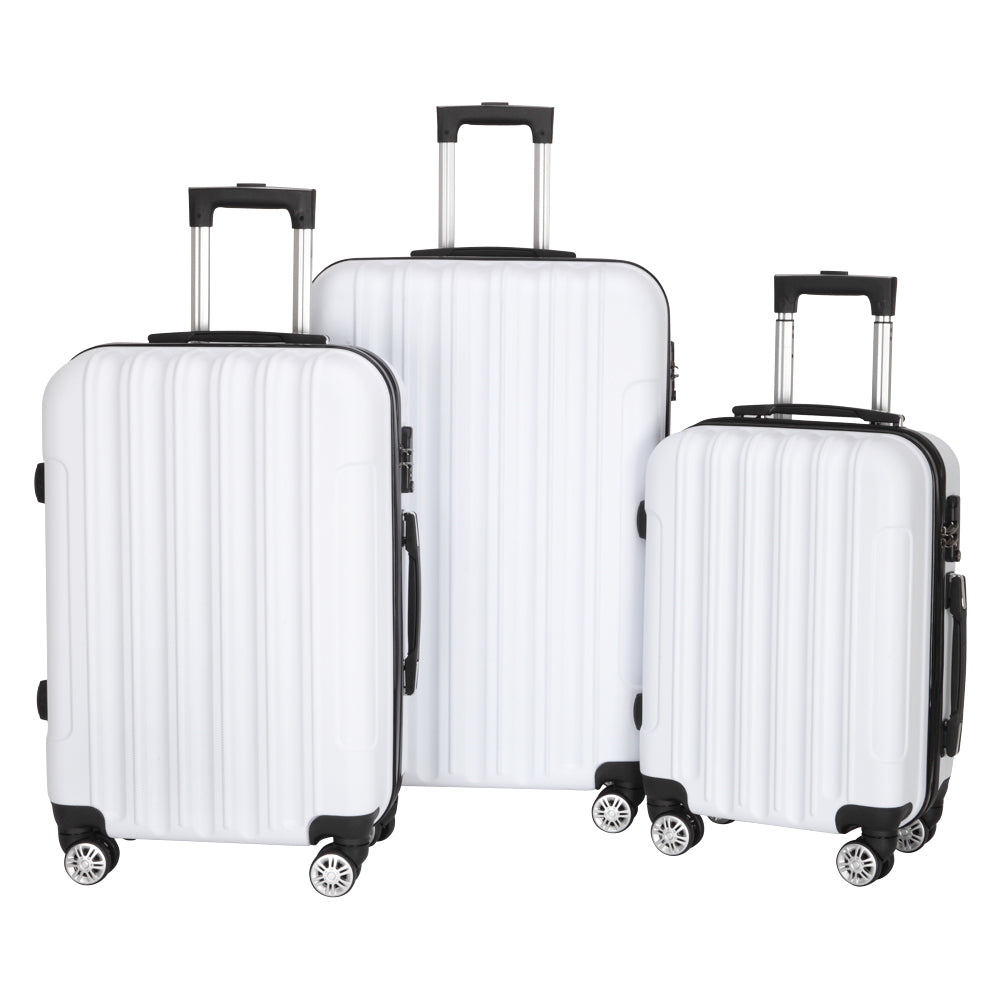 Travel/Checked/Carry on luggage 3-in-1 Multifunctional Large Capacity Traveling Storage Suitcase White 20/24/28 inchluggage【Local Goods】