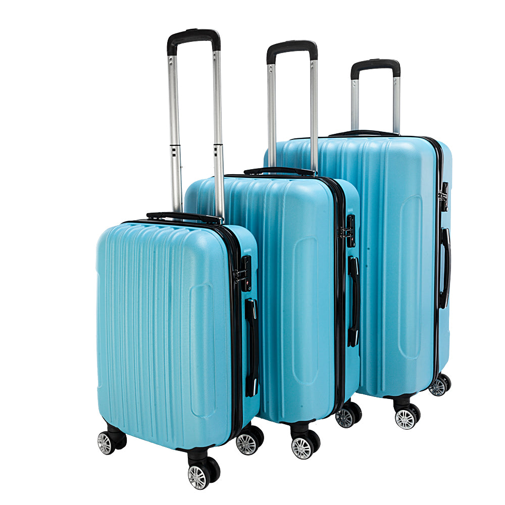 Travel/Checked/Carry on luggage 3-in-1 Multifunctional Large Capacity Traveling Storage Suitcase Blue 20/24/28 inchluggage【Local Goods】