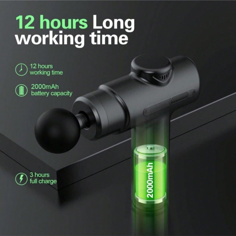 Health & Beauty Massage Gun Deep Tissue Percussion Massager for Athletes,Handheld Body Back Muscle Massager Gun with 8 Massage Heads