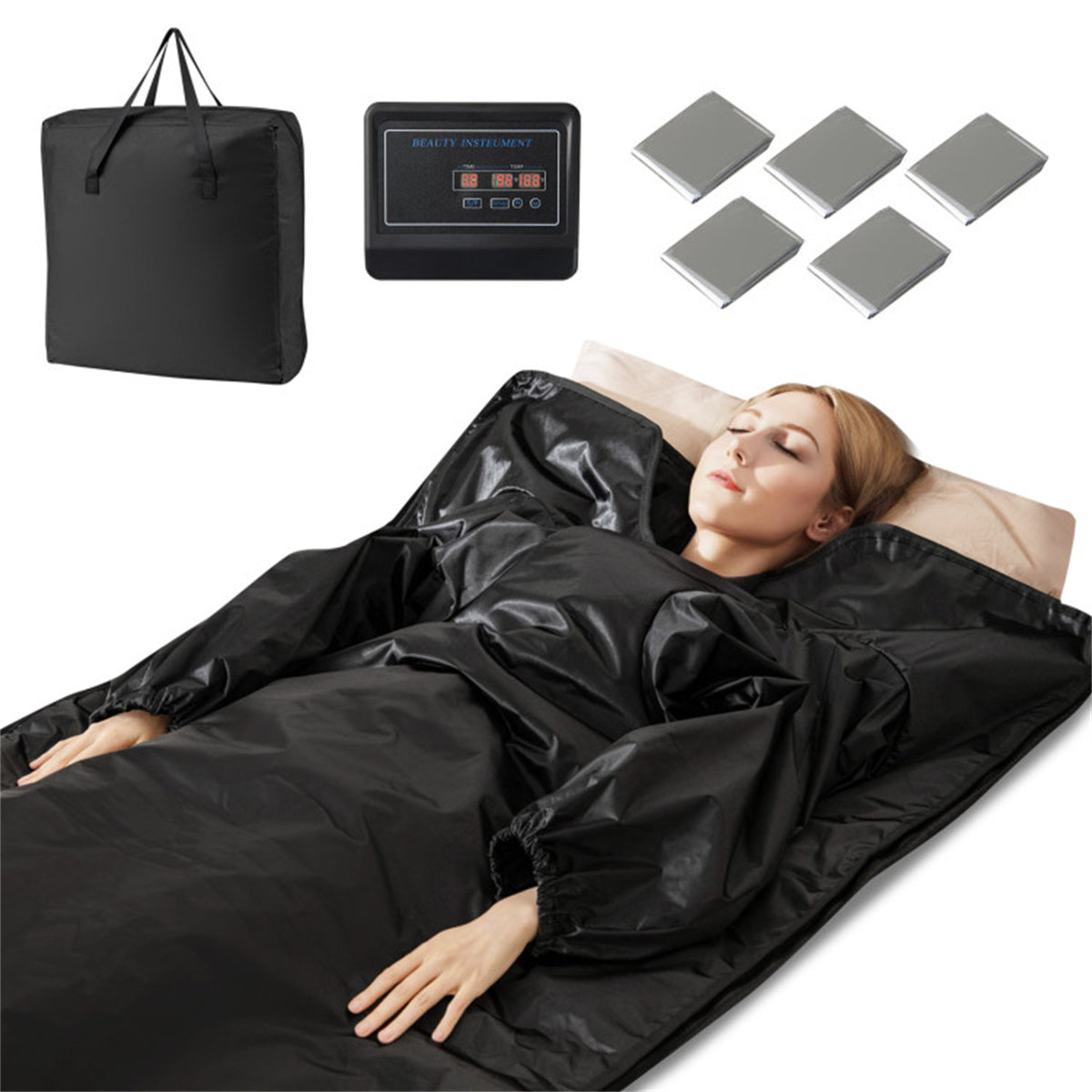 Health & Beauty Infrared Sauna Blanket for Home Use with Armholes Wraps and Sauna Bag