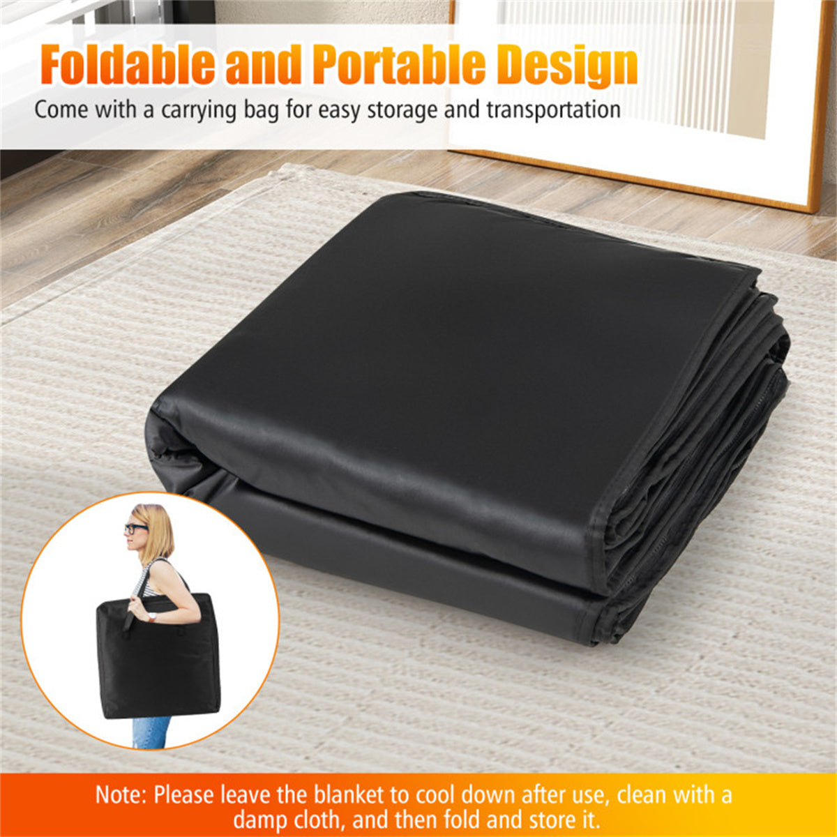 Health & Beauty Infrared Sauna Blanket for Home Use with Armholes Wraps and Sauna Bag