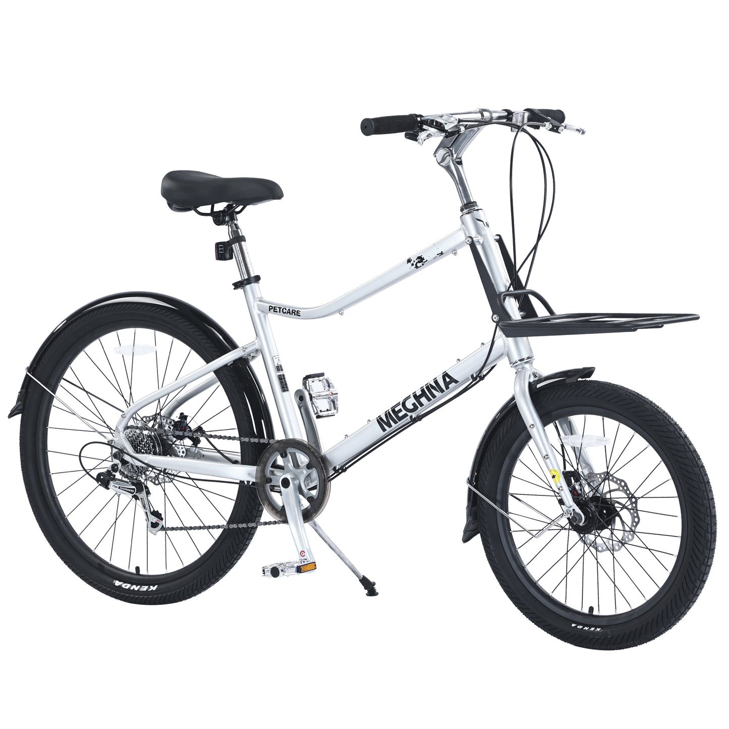 Ride and Slide 7 Speed, Aluminum Alloy Frame, Multiple Colors 26 Inch Bike,Cargo Bike for Women and Men