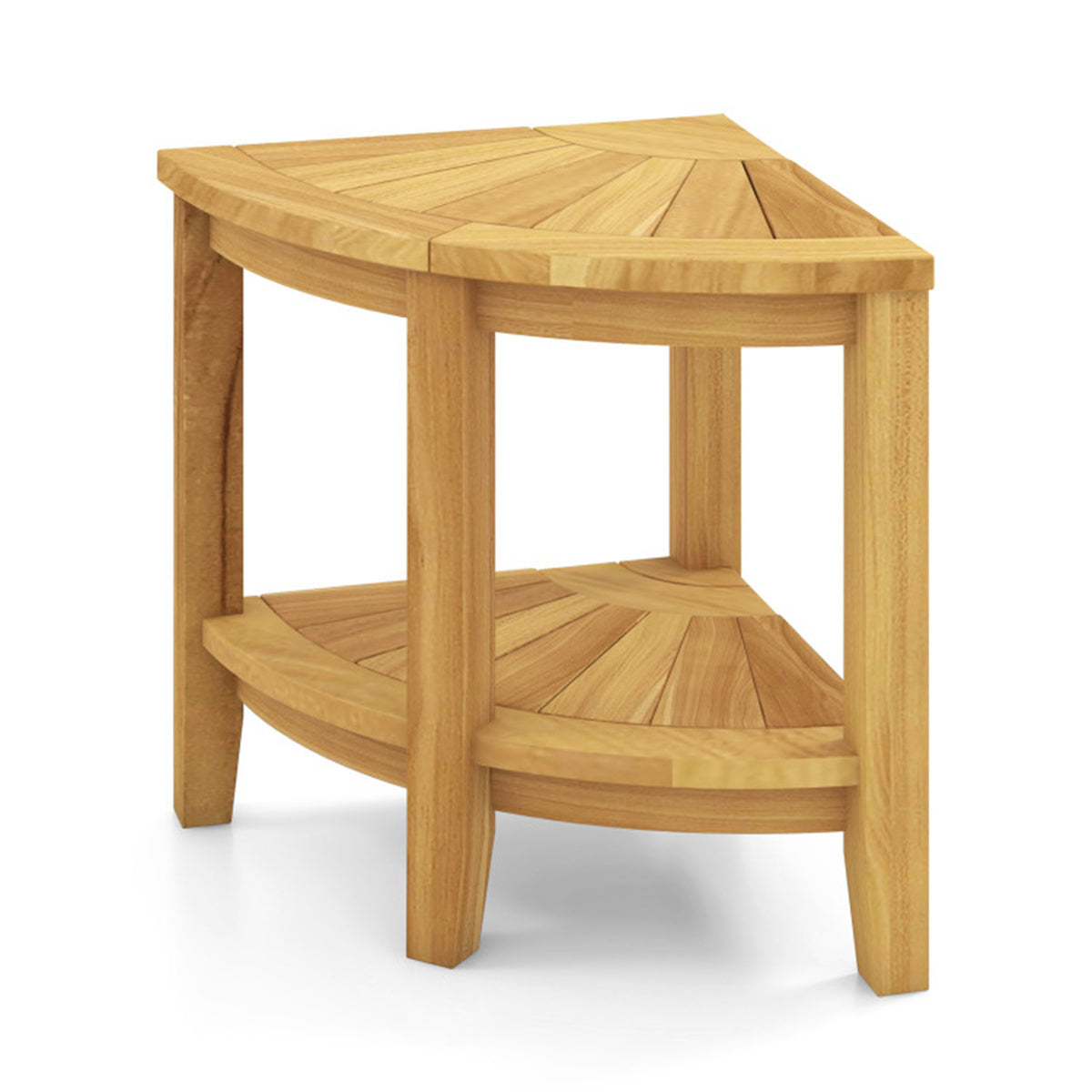 Health & Beauty Bathroom Shower Chair,Teak Wood Shower Bench with Storage Shelf