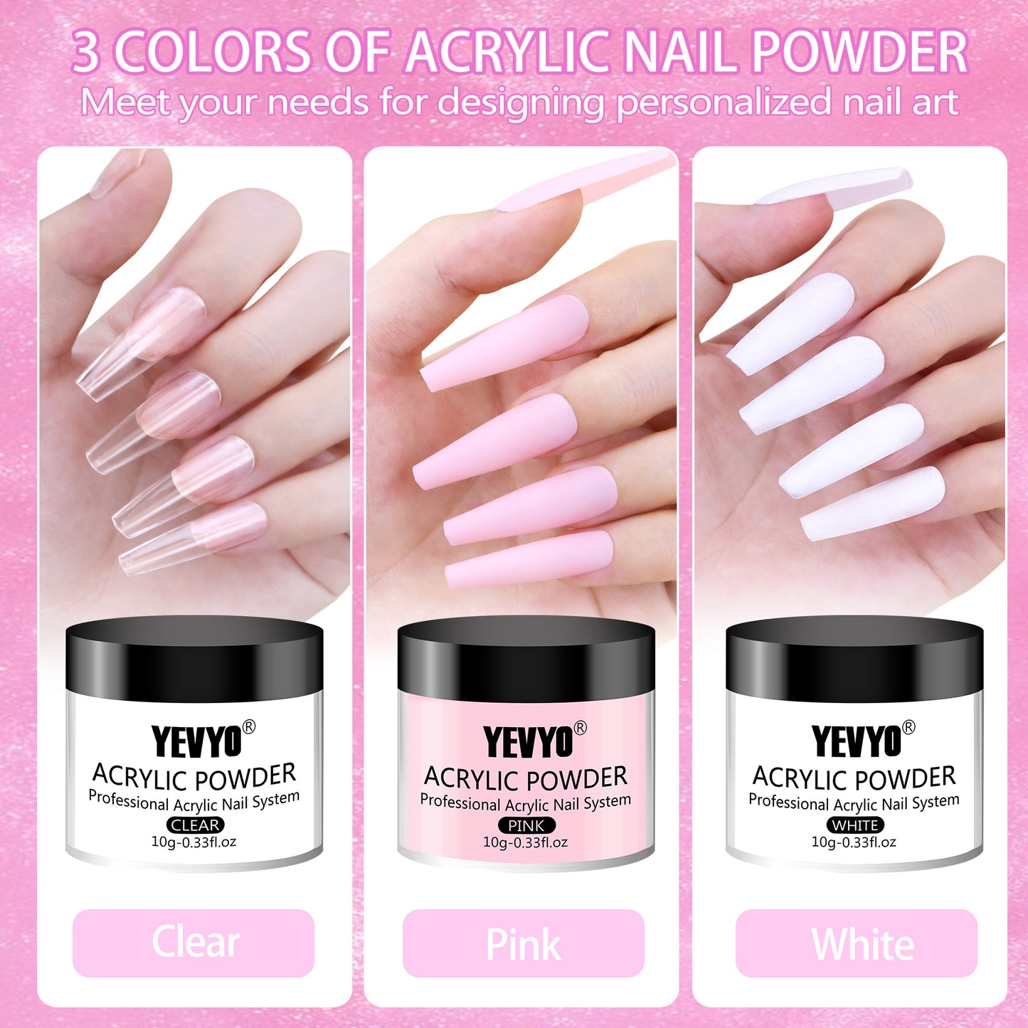 Health & Beauty Acrylic Nail Kit, 24 Color Glitter Acrylic Powder Monomer Liquid Set, Nail Kit Set Professional with Everything Acrylic Brushes and 200 Pcs Nail Tips for Extension Beginner