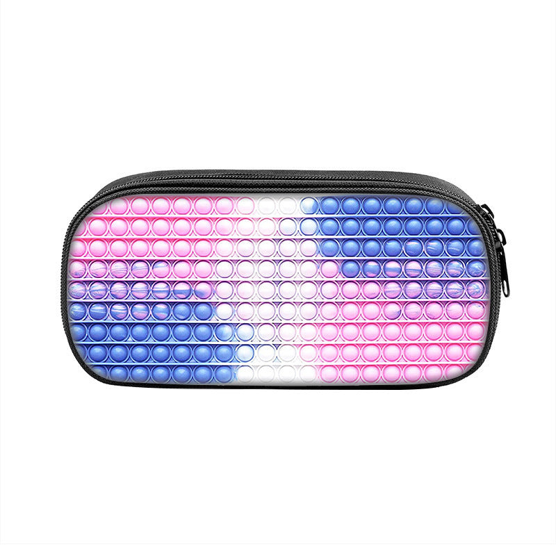 Anti-rat pioneer printing pencil bag pop fidget children's primary and secondary school students stationery bag stationery box