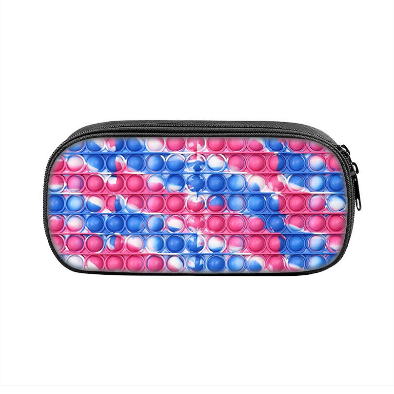Anti-rat pioneer printing pencil bag pop fidget children's primary and secondary school students stationery bag stationery box