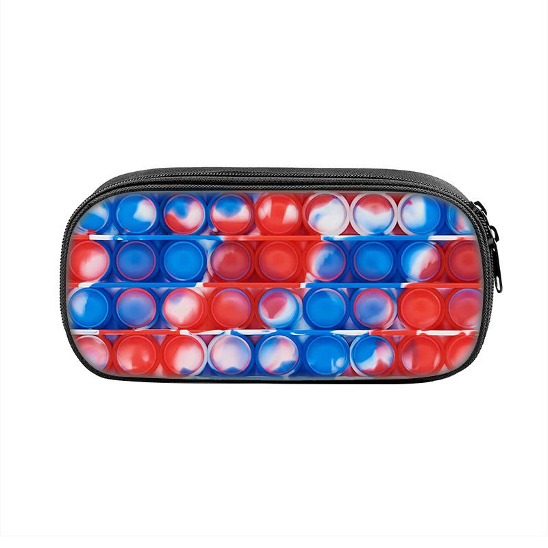 Anti-rat pioneer printing pencil bag pop fidget children's primary and secondary school students stationery bag stationery box