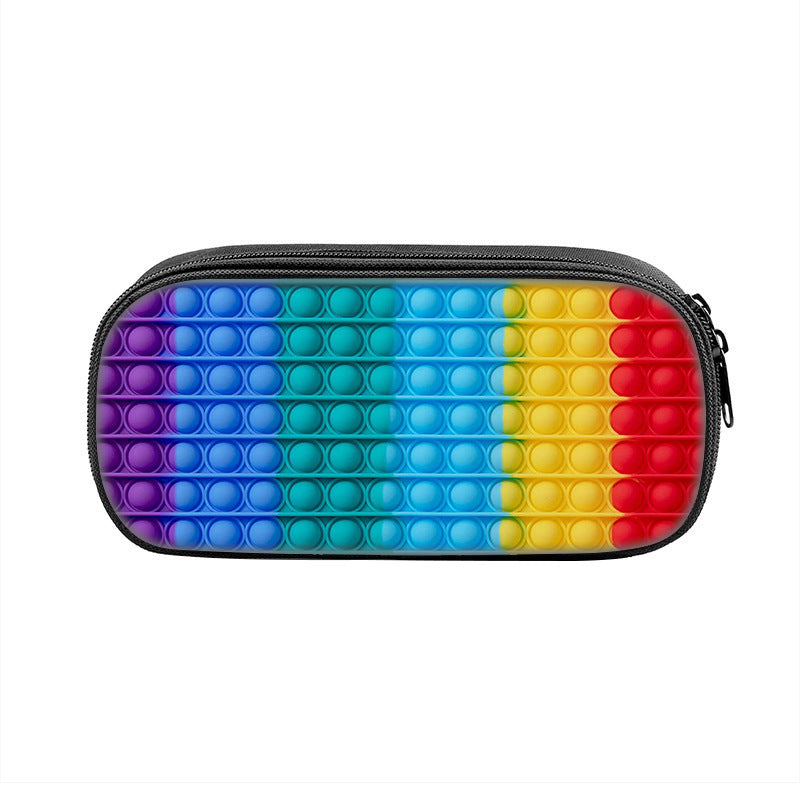 Anti-rat pioneer printing pencil bag pop fidget children's primary and secondary school students stationery bag stationery box