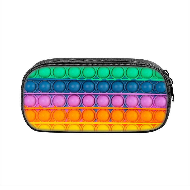 Anti-rat pioneer printing pencil bag pop fidget children's primary and secondary school students stationery bag stationery box