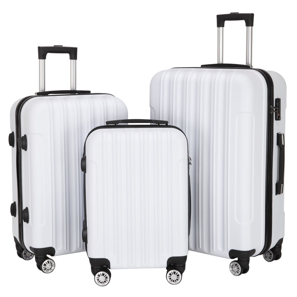 Travel/Checked/Carry on luggage 3-in-1 Multifunctional Large Capacity Traveling Storage Suitcase White 20/24/28 inchluggage【Local Goods】