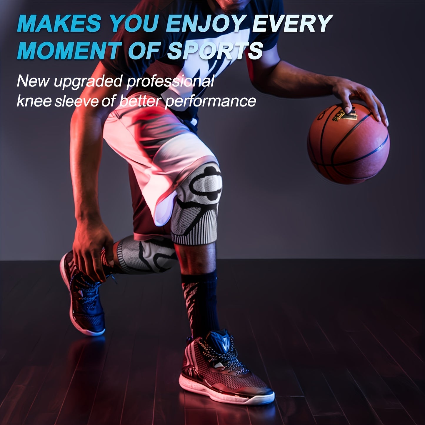 Health & Beauty Compression Knee Sleeves with Patella Gel Pad & Side Stabilizers, Knee Support for Weightlifting, Running, Workout, Arthritis, Meniscus Tear, Men Women（Support for TEMU self-pickup order shipping）