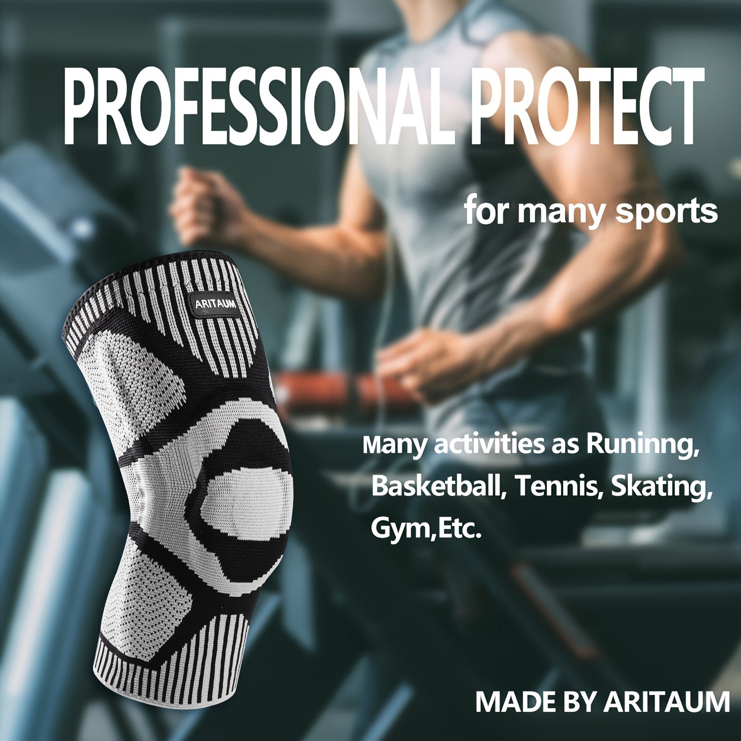Health & Beauty Compression Knee Sleeves with Patella Gel Pad & Side Stabilizers, Knee Support for Weightlifting, Running, Workout, Arthritis, Meniscus Tear, Men Women（Support for TEMU self-pickup order shipping）