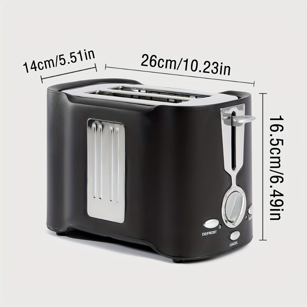 Kitchen Appliances 2 Slice Toaster, Quick & Even Results Every Time, Wide Slots Fit Any Size Bread Drop-Down Crumb Tray for Easy Clean Up, Stainless Steel