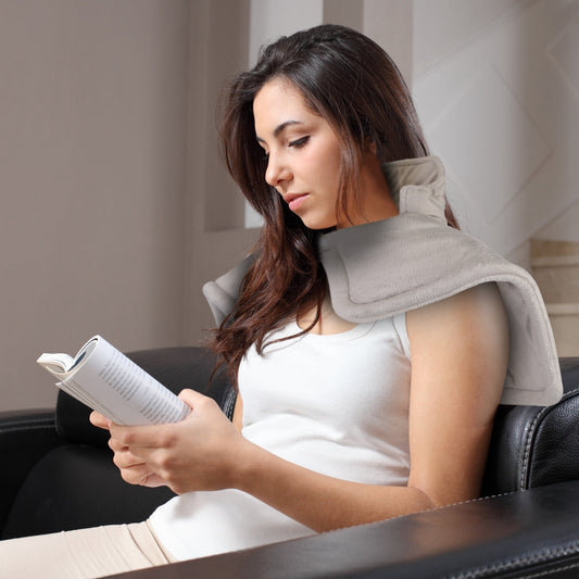 Health & Beauty 22.4x16.3in Large Weighted Heating Pad for Neck and Shoulders Electric Fast Heating Mat Neck Wrap Cushion Pain Relief with 6 Temperature Settings 4 Timer Modes Machine Washable
