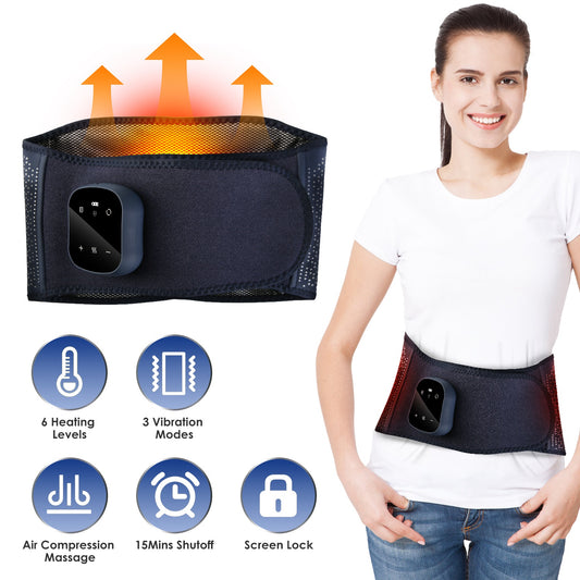 Health & Beauty Lower Back Massager Heating Pad Cordless Heating Pad with Air Compression Vibration for Back Belly Waist Shoulder Pain Relief