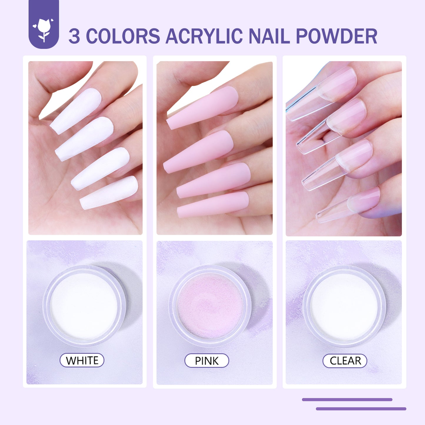 Health & Beauty Acrylic Nail Kit With Everything For Beginners, Professional Nail Starter Kit , 24 Color Glitter Acrylic Powder and Liquid Monomer Set, Nail Glitter And DIY Nail Art Tools