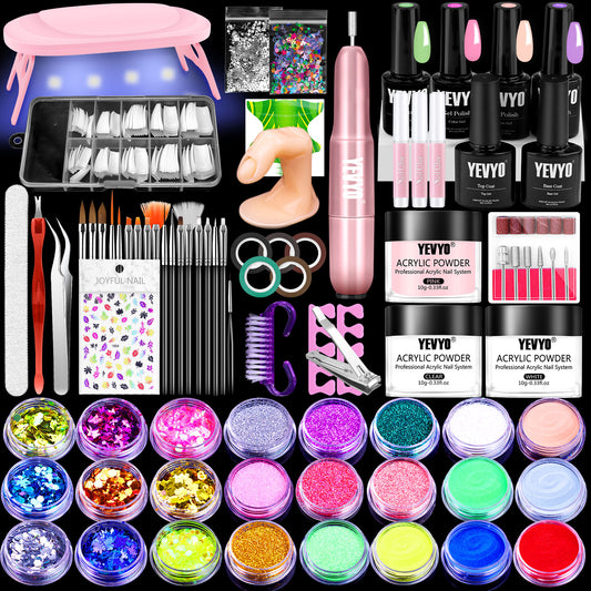 Health & Beauty Acrylic Nail Kit with Drill, 4 Colors Gel Polish and UV Light Nail Kit, Birthday Gifts for Women, Valentines Day Gifts for Girl, Professional Nails Kit Acrylic Set with Everything for Beginners