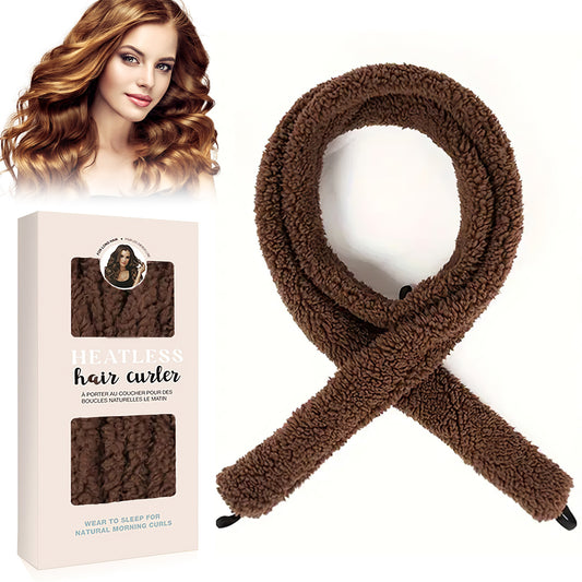 Health & Beauty Satin heatless hair curler, Lazy Natural Soft Wave DIY heatless curls for Sleep in Overnight, for All Hair Types - Brown